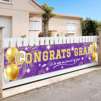 Class of 2026 Graduation Banner, Congrats Grad Yard Sign Outdoor Decoration by Unknown
