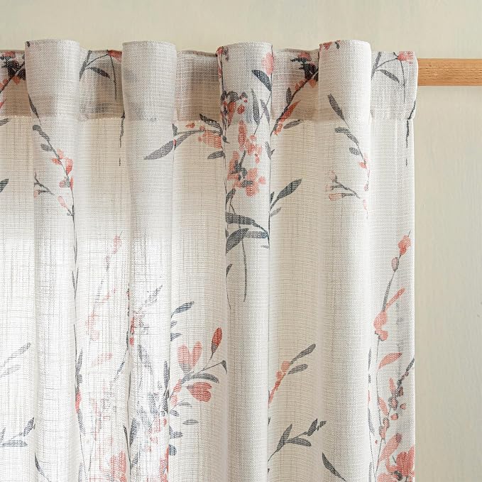 MYSKY HOME Floral Sheer Curtains by MYSKYHOME