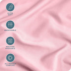 Bare Home Microfiber Pillow Cases - Toddler Size Set of 2 Cooling Pillowcases Double Brushed Light Pink Pack Easy Care (Toddler Pillowcase 2, Light Pink)