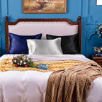 NTBAY 12 Pack Satin King Pillowcases for Hair and Skin, Luxurious and Silky Pillow Cases with Envelope Closure, 20 x 36 Inches, Silver Grey