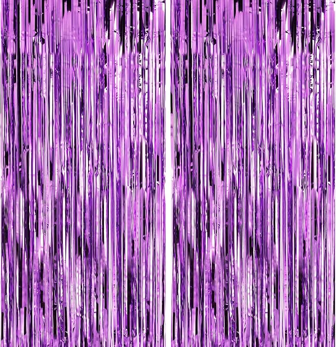 Crosize 4 Pack 3.3 x 9.9 ft Foil Fringe Streamer Backdrop, by Crosize