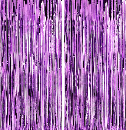 Crosize 2 Pack 3.3 x 9.9 ft Foil Fringe Streamer Backdrop, by Crosize