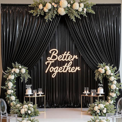 40ftx10ft Shimmer Black Sequin Backdrop Curtain - Image 8