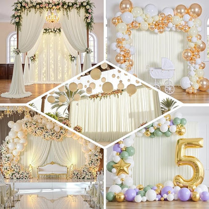 20ft×12ft Ivory Backdrop Curtain - Image 5