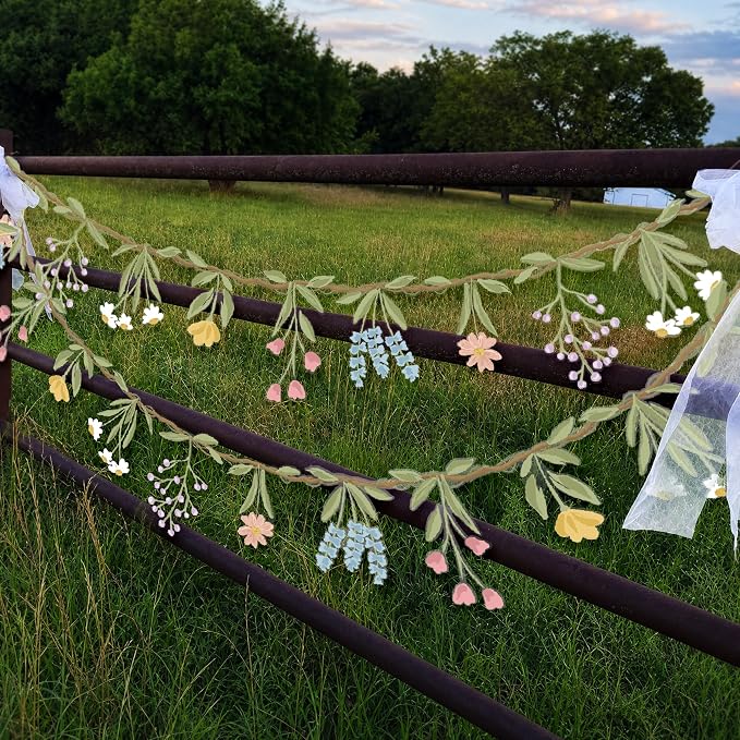 Cheerland 3pcs Wildflower Garland Flower Banner Floral Party Decorations - Image 4