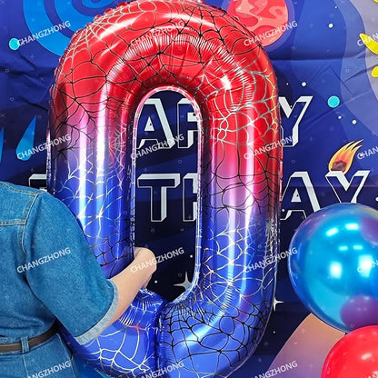 40 In Red And Blue Birthday Theme Large Number 0 Balloon | Giant Large Helium - Image 5