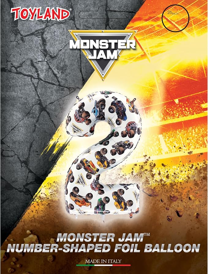 Toyland® 26" Monster Jam™ Number 2 Foil Balloon - Image 2
