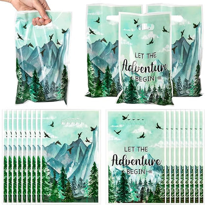 ANGOLIO 50Pcs Let the Adventure Begin Party Favor Bags, Adventure Tour Plastic by ANGOLIO