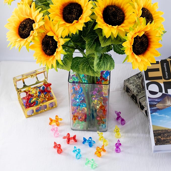 Yopcuvi 80 PCS Mini Balloon Dog Sculpture Keychain | Nine Colors Randomly Mixed - Image 2