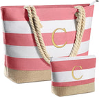 YOOLIFE Beach Bags for Women - Travel Canvas Beach Tote, Pool Waterproof Bag, Travel Essentials, Gifts for Women Birthday
