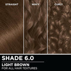 Garnier Hair Color Olia Ammonia-Free Brilliant Color Oil-Rich Permanent Hair Dye, 6.0 Light Brown, 1 Count (Packaging May Vary)