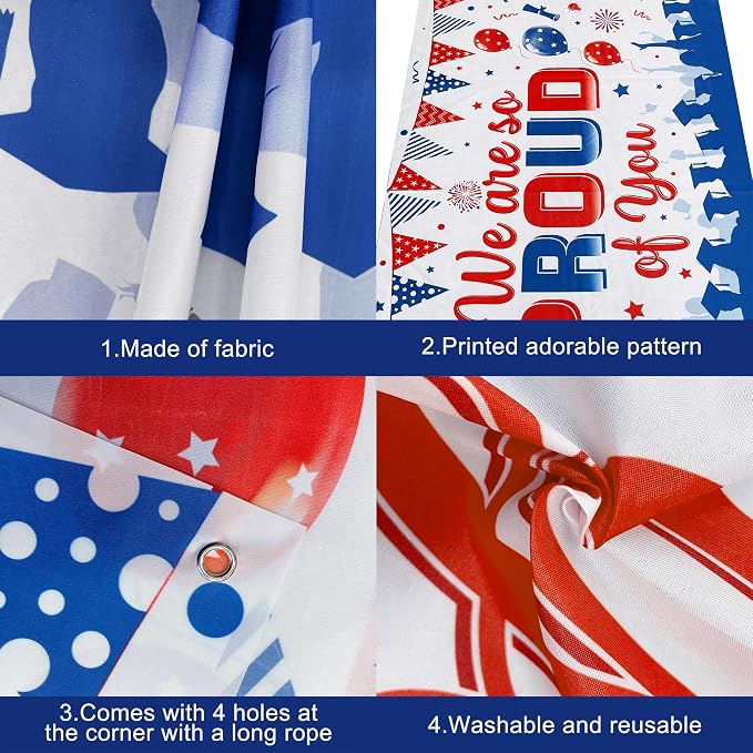 KatchOn We are So Proud of You Banner 72x44 Inch | Congratulations Banner Red - Image 3