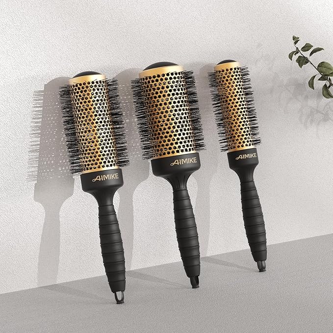 AIMIKE Round Brush for Blow Out, Medium Round Hair Brush with Nano Thermal Ceramic Tech, Quick Blow Drying & Styling, Volumizing Blowout Brushes for Women Medium Hair, 1.7 in Barrel (Not-electric)