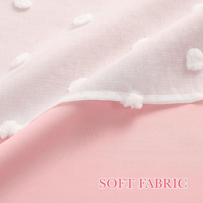 PONY DANCE Pink Curtains for Living Room 84 Inches Long, 52W x 84L, Double - Image 3