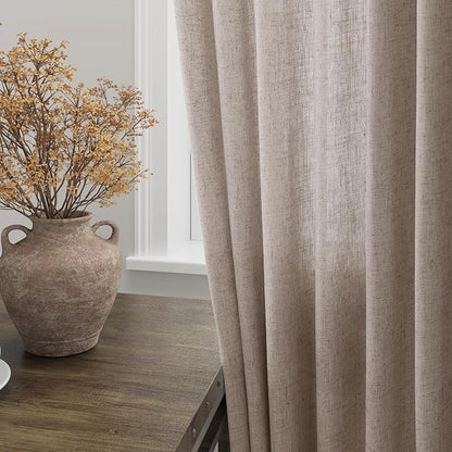 Brownish Grey Linen Curtains 96 Inches Long - Image 4