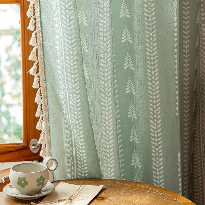 Boho Sage Green Curtains - Image 4