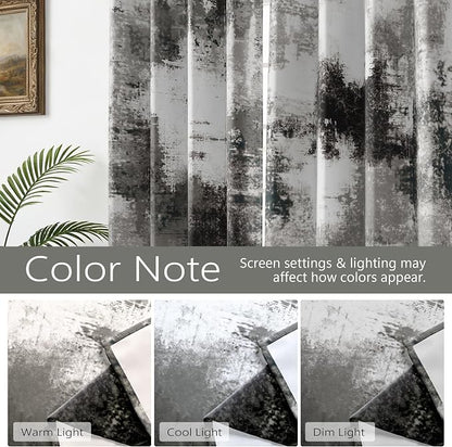 Asuexpect Abstract Curtains 2 Panels Abstract Rust Curtain Room Darkening - Image 4