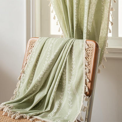 Sutuo Home Green Boho Curtains 84 Inches Long - Image 6