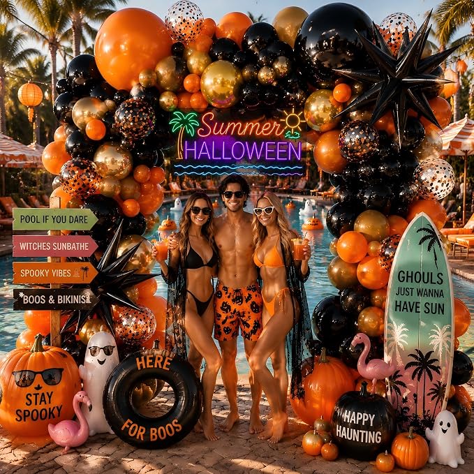 Black Orange Arch Kit Garland - Image 2