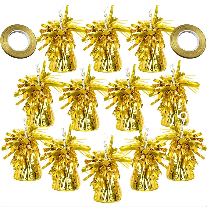 12-Pack Gold Balloon Weights by MXXKMSElegantLiving
