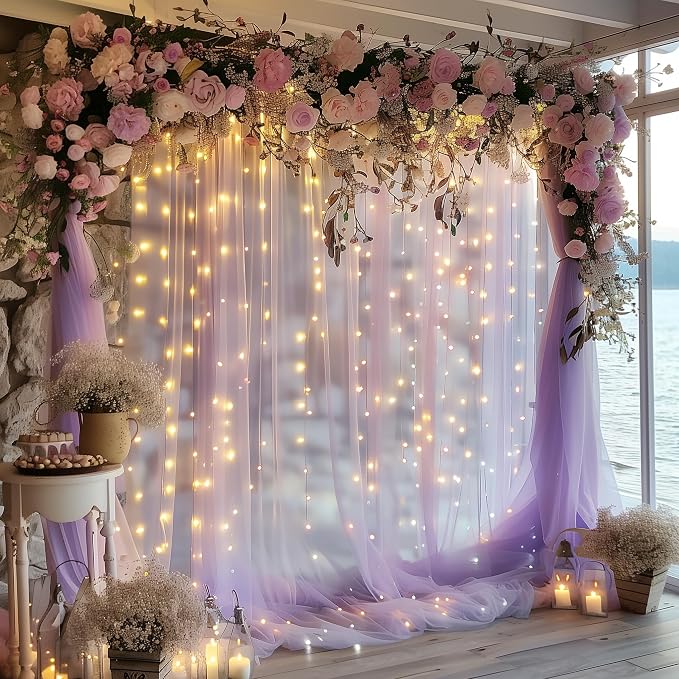 Fomcet Tulle Backdrop Curtains - Image 6