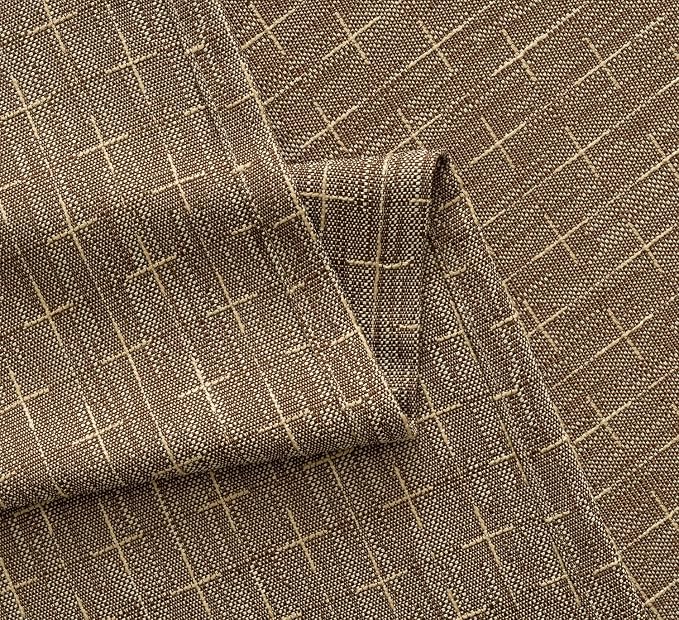 MIULEE Patterned Farmhouse Linen Curtains, Back Tab - Image 5