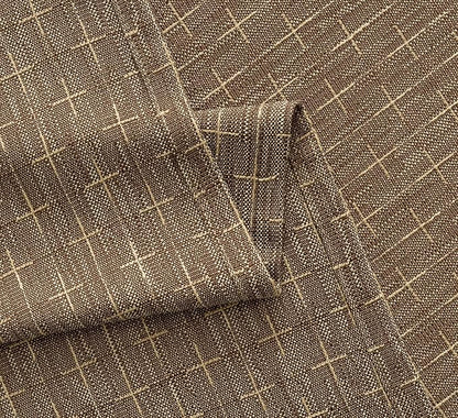 MIULEE Patterned Farmhouse Linen Curtains, Back Tab - Image 5