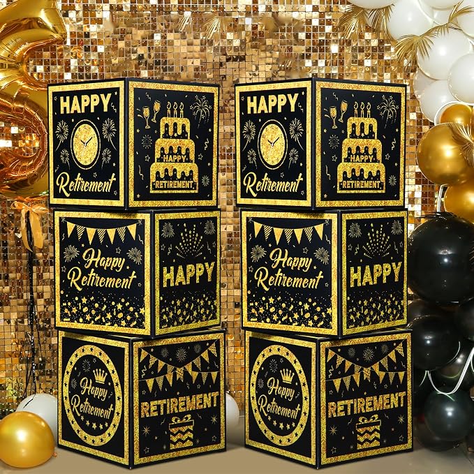Affrolling 6 Pcs Retirement Party Decorations Boxes - Image 2