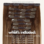 Irresistible Me Real Human Hair Extensions Clip Ins – 100% Human Hair Clip In Extensions for Length & Volume – Invisible Extension – Heat Resistant & Dyeable–Rooted Beige Highlights, 24 Inches