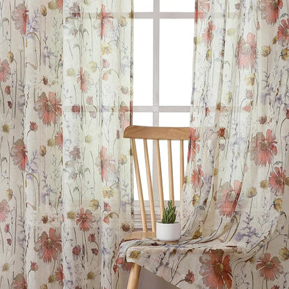 Printed Sheer Curtians 54 Inches Long - Image 7