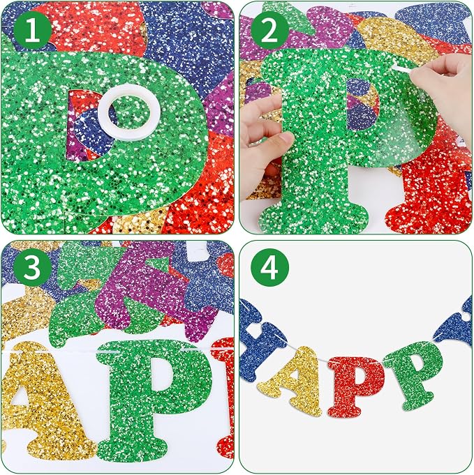 Colorful Happy Birthday Banner Birthday Party Decorations Happy Birthday Banner - Image 7