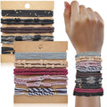 Boho Hair Ties For Girls, 20pcs Hair Tie Bracelet, Elastic Hair Ties, Hair Bands For Ponytails, Ponytail Holder For Daily Life, Sport, Cooking, Working