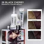 L’Oreal Paris Feria Multi-Faceted Shimmering Permanent Hair Color, High Intensity Hair Dye for 3X Highlights, 26 Black Cherry (Deepest Magenta), 1 Hair Dye Kit