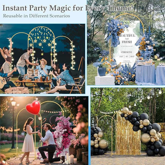 DEVISEFUN 7.2FT, 6FT Arch Backdrop Stand - Image 6