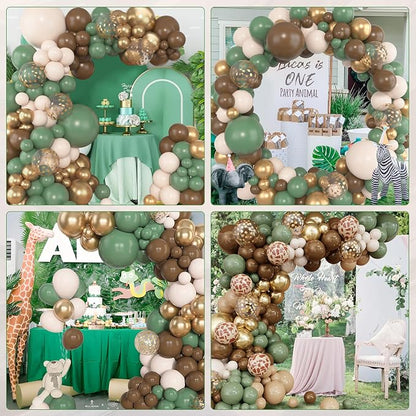 Amandir 153pcs Sage Green Brown Balloon Garland Arch Kit Different Sizes | 18 - Image 6