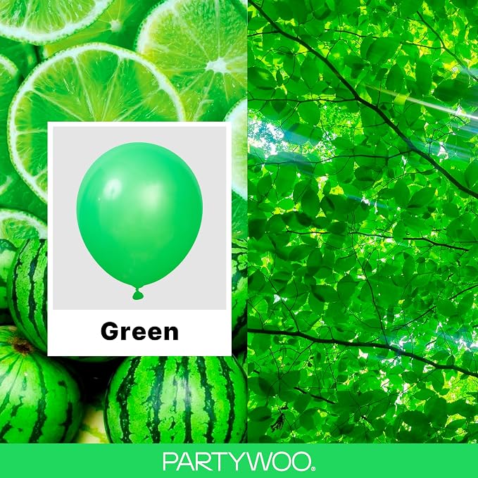 PartyWoo Green Balloons 85pcs Different Sizes of 18 12 10 5 Inch | Balloons - Image 2