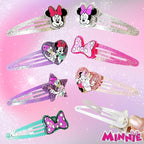 Disney Minnie Kids Hair Clips for Girls Snap Clips 8 Pack Multi Color Ages 3+