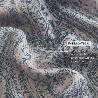 Threadmade Vittoria Paisley Printed Blackout Curtain Panel - Image 5