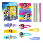 Luv Her Encanto Girls 20 Piece Accessory Set with 3 Barrettes, 4 Snap Hair Clips, 5 Elastics and 8 Terry Ponies - Ages 3+