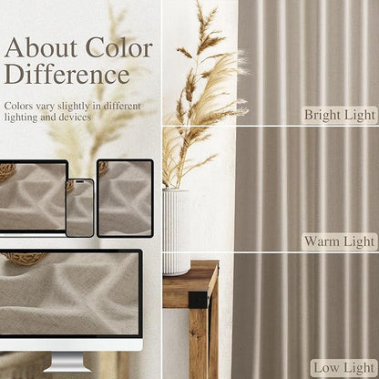 Cobblestone Linen 144 Inch Curtains - Image 3