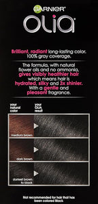 Garnier Hair Color Olia Ammonia-Free Brilliant Color Oil-Rich Permanent Hair Dye, 3.11 Darkest Platinum Brown, 1 Count (Packaging May Vary) (Pack of 2)