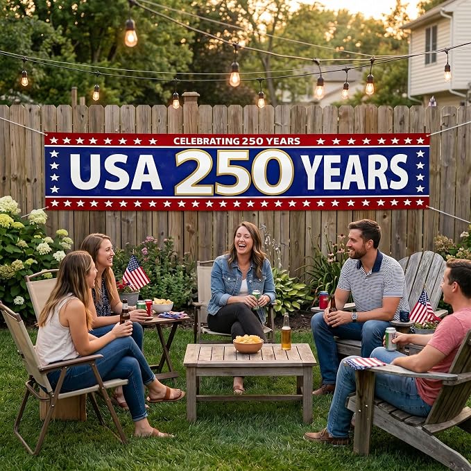 USA 250th Anniversary Banner 2x10ft - Image 6