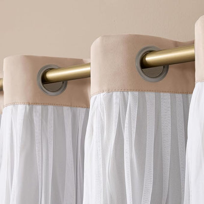 TOWN & COUNTRY LUXE Talia Double Layer Indoor Curtains, Sheer and Room - Image 4