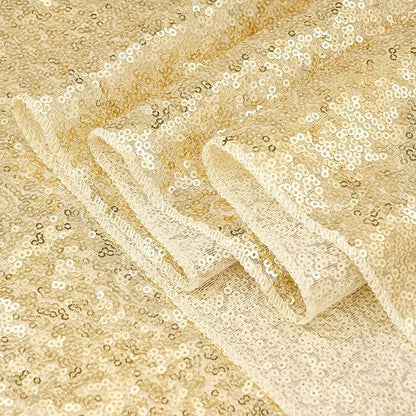 Light Gold Sequin Backdrop Curtains 4 Pcs 2ftx8ft Glitter Shimmer Fabric | - Image 4