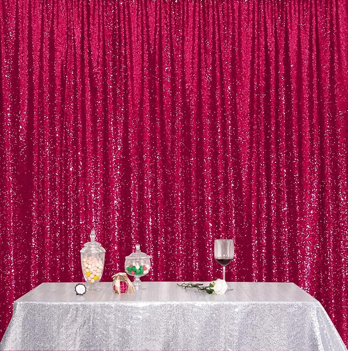 Poise3EHome 6FT x 8FT Sequin Photography Backdrop Curtain by Poise3EHome