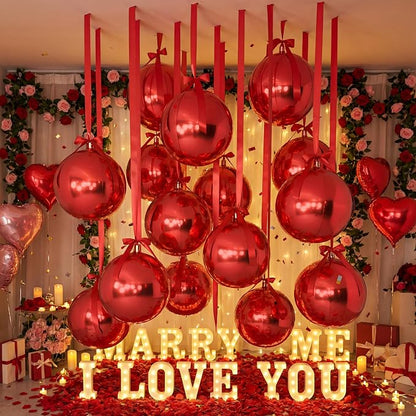 Jenaai 30 Set Round Foil Balloons Bulk 22 Inch 4d Metallic Giant Balloons Set - Image 5
