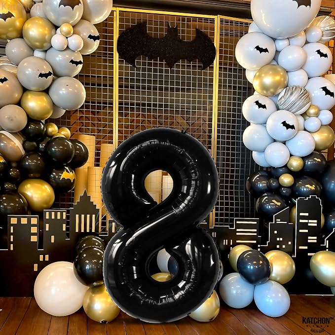 KatchOn, Giant Black Number 8 Balloon - Image 8