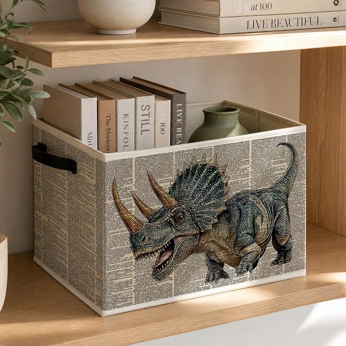 Triceratops Dinosaur Nursery Storage Basket - Image 3