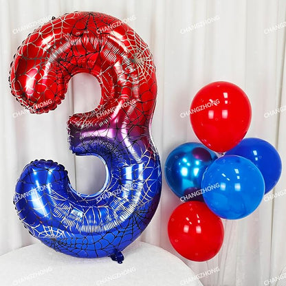 40 In Red And Blue Birthday Theme Large Number 7 Balloon | Giant Large Helium - Image 5