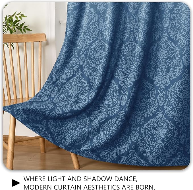 DWCN Navy Blue Blackout Curtains - Image 7